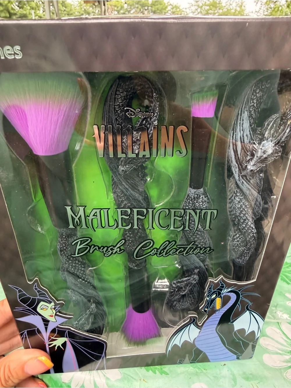 Disney Maleficent Villains Makeup Brush Set - Purple & Green